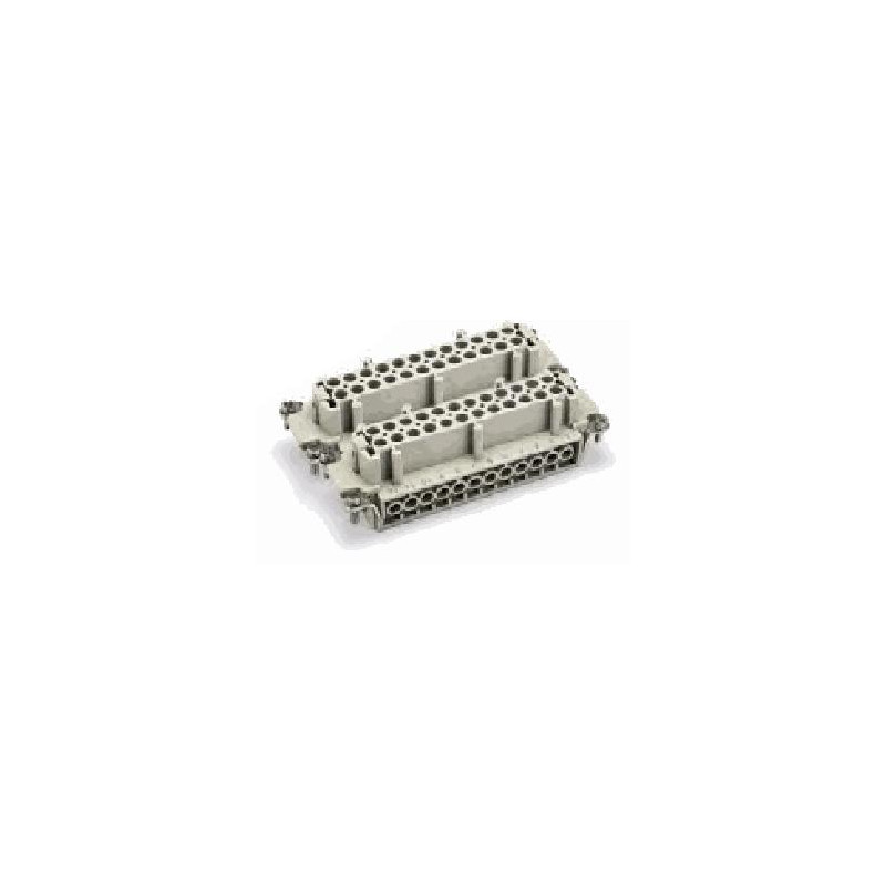 Insert HVE, Raccordement à vis, mâle, 12 pin, 16A, Polycarbonate, 24B|48B 